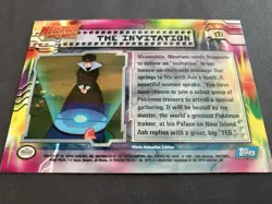 1999 Topps Pokemon MSB #13 The Invitation Rainbow Foil Blue Logo - Cracked - Image 2