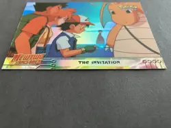 1999 Topps Pokemon MSB #13 The Invitation Rainbow Foil Blue Logo - Cracked - Image 3