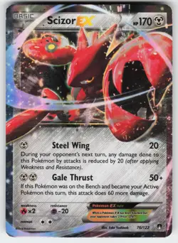 Scizor EX 76/122 Holo EX Rare BREAKpoint Pokemon Lightly Played - Image 1