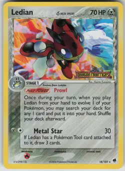 Pokemon TCG Ledian (Delta Species) Rare Reverse Holo Dragon Frontiers 18/101 - Image 1