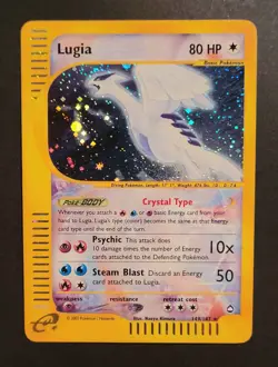 Lugia Crystal 149/147 Aquapolis Holo Ultra Secret Rare Pokemon TCG e-reader LP - Image 1