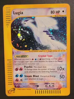 Lugia Crystal 149/147 Aquapolis Holo Ultra Secret Rare Pokemon TCG e-reader LP - Image 2