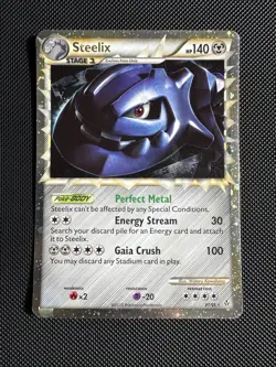 Steelix Prime 87/95 Unleashed Holo Vintage Mid-Era Pokemon MP - Image 1