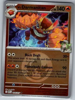 N's Darmanitan (Energy Symbol Pattern) 033/217 Ascended Heroes - Pokemon - NM - Image 1