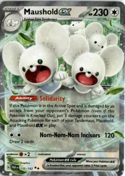 Pokemon SV04: Paradox Rift Maushold Ex 155/182 - Image 1