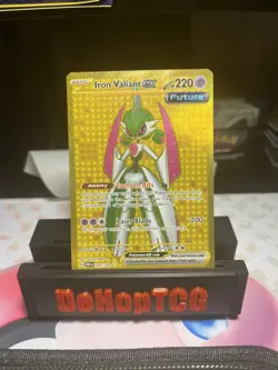 Pokemon Iron Valiant EX Full Art Holo 261/182 Paradox Rift Hyper Rare Gold NM - Image 1