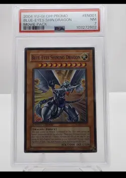 Blue-Eyes Shining Dragon MOV-EN001 PSA Graded 7 Super Rare Yugioh TCG - Image 2
