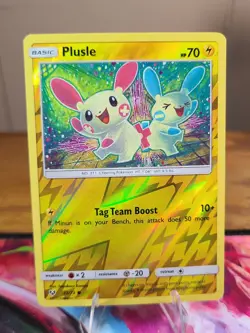 Pokemon Plusle 33/73 Shining Legends Common Reverse Holo NM - Image 1