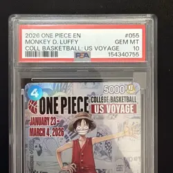 PSA 10 Monkey.D.Luffy (055) (College Basketball US Voyage) P-055 One Piece - Image 2