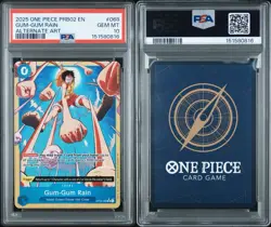 2025 ONE PIECE PRB02 GUM-GUM RAIN ALTERNATE ART PSA 10 - Image 3
