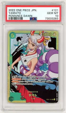 2022 One Piece Japanese Romance Dawn OP01-121 Yamato Secret Rare PSA 10 - Image 1
