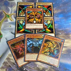 YUGIOH TCG! EXODIA & EGYPTIAN GOD CARDS OBELISK SLIFER RA - 8 CARD SET LDK2 NM - Image 1