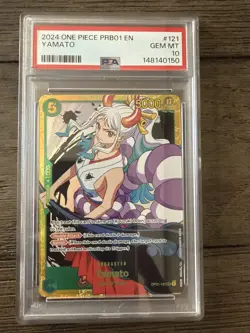 2022 One Piece Yamato OP01-121 Secret Rare PSA 10 Gem Mint English Romance Dawn - Image 1