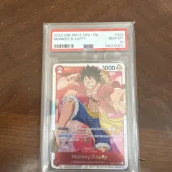 One Piece 2022 Romance Dawn Monkey D. Luffy OP01-024 PSA 10 - Image 1