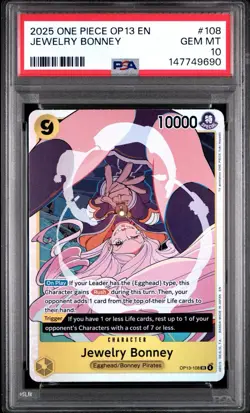 2025 One Piece Op13-Carrying on His Will Jewelry Bonney #108 (SR) PSA 10 - Image 1