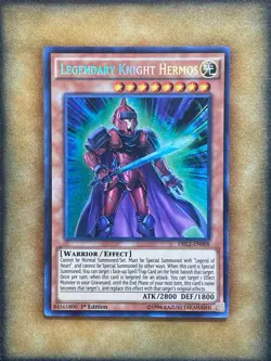Yugioh Legendary Knight Hermos DRL2-EN008 Secret Rare 1st Ed NM - Image 1