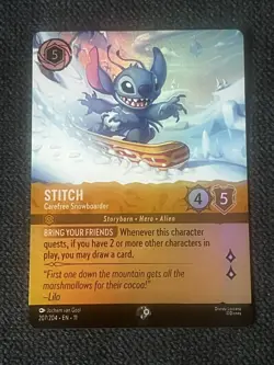 Disney Lorcana Stitch - Carefree Snowboarder - Epic - 207/204 - Winterspell - Image 1