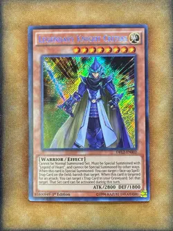 Yugioh Legendary Knight Critias DRL2-EN002 Secret Rare 1st Ed NM - Image 1