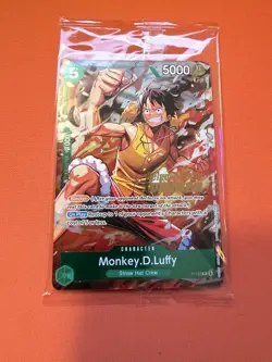 Monkey.D.Luffy P-135 Winner Stamp OP16 Pre-Release Event Promo Card Sealed - Image 1