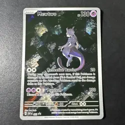 Pokemon Mewtwo 52 Black Star Promo SVP 151 Rare Full Art Holo Card NM - Image 1