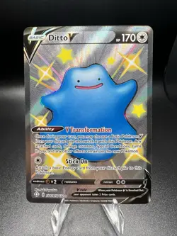 Ditto V - SV118/SV122 - Pokemon Shining Fates Sword Shield Shiny Rare Card NM - Image 1
