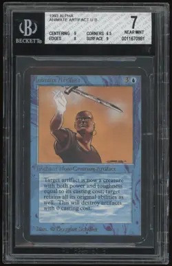 Alpha Animate Artifact BGS 7 Graded Magic MTG - Image 1