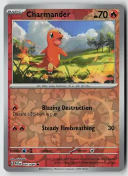 Charmander 007/091 Common Paldean Fates Pokemon Reverse Holo Near Mint GIDORA - Image 1