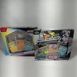 Pokemon TCG Poster Boxes Black Bolt/White Flare & Prismatic Evolution Lot Of 2 - Image 1