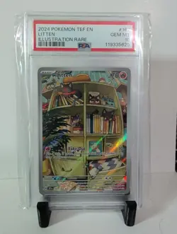 Pokemon TCG Litten 167/162 Temporal Forces Illustration Rare Holo PSA 10 EN - Image 1