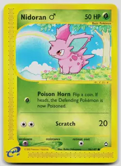 Nidoran M 96 Aquapolis Pokemon LP - Image 1