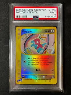 Porygon - Pokemon 2003 Aquapolis - #103b 103/147 Reverse holo - PSA 9 - Image 1