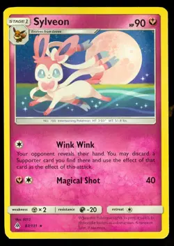Pokemon SYLVEON 87/131 - Forbidden Light - RARE - NEAR MINT/MINT - Image 1