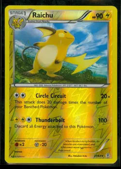 Pokemon RAICHU 27/83 - Generations - RARE Rev Holo - MINT - Image 1