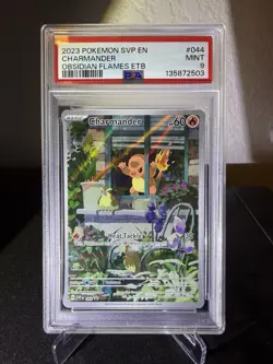 2023 Pokemon SVP en Charmander Obsidian Flames ETB #044 PSA 9 Mint - Image 1