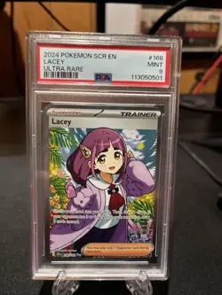 PSA 9 SCR EN Lacey #166 Ultra Rare - 2024 Pokemon Sv07: Stellar Crown 166/142 - Image 1