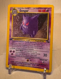Pokemon Fossil - Gengar 5/62 1st Edition Holo Rare - Image 1