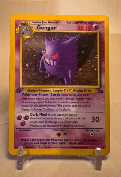 Pokemon Fossil - Gengar 5/62 1st Edition Holo Rare - Image 2