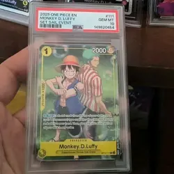 One Piece Monkey D Luffy OP10-111 Learn Together Set Sail Event Promo PSA 10 - Image 1
