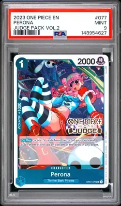 2023 ONE PIECE JUDGE PACK VOLUME 2 077 PERONA PSA 10 GEM MINT - Image 1