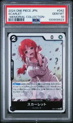 2024 One Piece Japanese Eb01 Scarlet Japanese PSA 10 #042 - Image 1