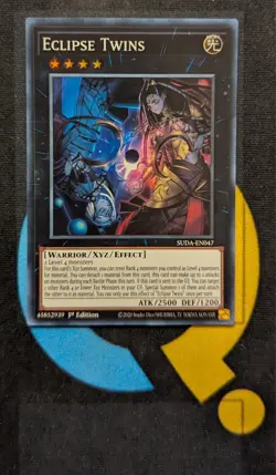 SUDA-EN047 Eclipse Twins Super Rare 1st Ed YuGiOh - Image 1