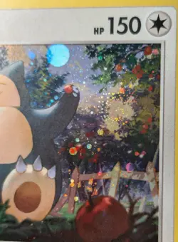 Snorlax Sword Shield Swirl Cosmos Holo Pokemon Card 140/202 (LP) - Image 2
