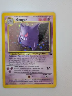 Vintage Gengar Fossil Holo 5/62 Pokemon Card - WOTC - Image 3