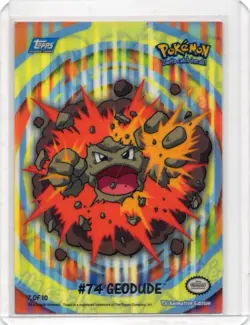 Pokemon Card - Geodude - 7/10 - Topps TV Animation Edition - 2000 - Image 1