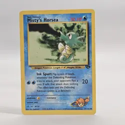Pokemon TCG Mistys Horsea 87/132 Gym Challenge Vintage 2000 Card NM - Image 1