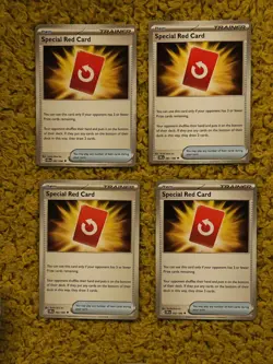 Special Red Card 082/086 Trainer Card X 4 Playset Pokemon Card - Image 1