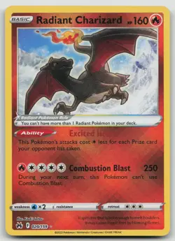 Radiant Charizard Crown Zenith Card 020/159 Fresh Near Mint Condition - Image 1