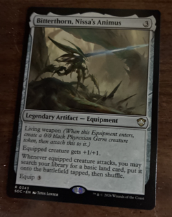 Bitterthorn, Nissa's Animus Commander: Secrets of Strixhaven MTG Plus Bonus Rare - Image 1