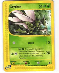 Scyther Common Pokemon TCG Aquapolis 106 MP - Image 1