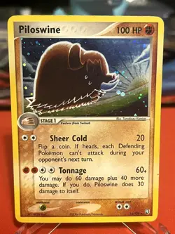 Piloswine 13/109 Holo Rare Team Rocket Returns Pokemon Moderately Played - Image 1